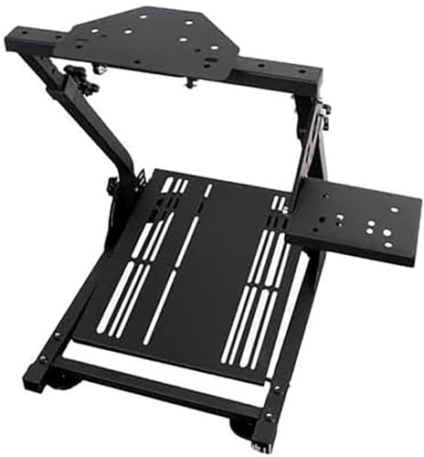 GXLDIANPU Ultimate Gaming Cockpit for Racing Simulation, Adjustable Foldable Racing Wheel Stand with Reinforcement Bars, Double-layer Design for Enhanced Driving Simulation Experience