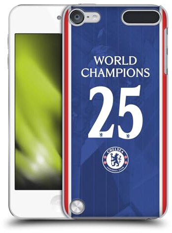 Head Case Designs Offizielle Chelsea Football Club Heimtrikot Weltmeister 2025 Harte Rueckseiten Handyhülle Hülle Huelle kompatibel mit Apple iPod Touch 5G 5th Gen