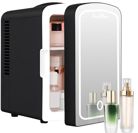 Iceblue 4L Mirror Mini Fridge - Black