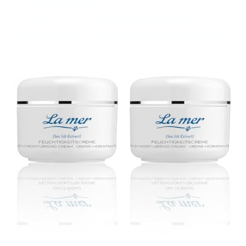 La mer Origin Of Feuchtigkeitscreme – Reichhaltige Pflege mit Meeresschlick-Extrakt für Gesicht & Körper | Ohne Parfum | Für empfindliche Haut (2 x 50 ml)