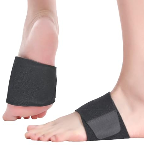 Harmisca Arch Support Brace(Pair), Plantar Fasciitis Gel Strap for Men, Woman, Provides Immediate Support, Comfortable for Day, Night and Sleep, Breathable Compression Band