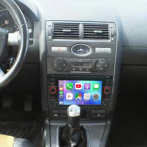 4+64G Android 13 Auto Radio Coche con CarPlay y Android Auto para Ford Mondeo 2003 2004 2005, Pantalla táctil de 7 Pulgadas Autoradio Reproductor con GPS Navegación Mirror Link FM SWC Bluetooth