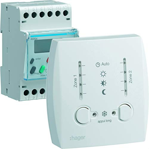 gestionnaire énergie simplifié - 2 zones - 7 jours - hager 49354