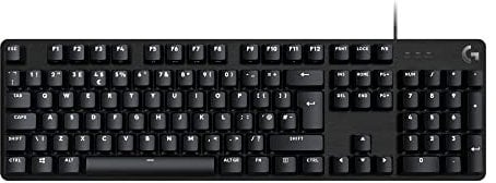 Logitech G413 SE Full-Size Mechanical Gaming Keyboard - Backlit Keyboard with Tactile Mechanical Switches, Anti-Ghosting, Compatible with Windows, macOS, QWERTY UK English Layout - Black