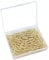 OKVGO 100pcs Paper Clips with Plastic Box of Paper Clamps for Office Stationery 33mm Gold Metal
