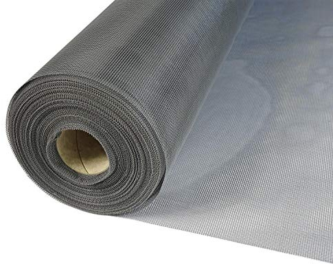 Insetto Fliegengitternetz aus Fiberglasgewebe (UV- und witterungsbeständig) (1,4m x 1,2m, grau)