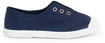 Pisamonas Zapatillas Lona Punta Goma Sin Cordones Talla 39 Color Azul Marino