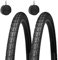 2 neumáticos de bicicleta 28 700 x 35 + cámaras de aire neumáticos negros 28 1 5/8 3/8 (37-622) para bicicleta City Bike Trekking 28
