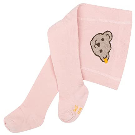 Steiff Unisex Baby Basic Einfarbig Strumpfhosen GOTS, silver pink, 68 EU