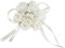 Greensen Hochzeitsarmband Braut Rose Armband Brautjungfer Blumen Handkette, Hochzeitsarmband Corsage Rose Braut Handgelenk Corsage Glänzende Perle Handwear für Fancy Party(Elfenbeinweiß)