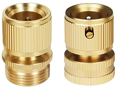 CZSYZCZS Connettore rapido per tubo da giardino da 3/4 femmina e maschio, raccordi per tubi irrigazione, filettatura maschio 3/4, filettatura femmina da 3/4, attacco rapido acqua