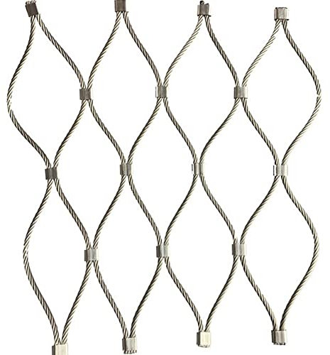 GZHENH Flexible Stainless Steel Rope Mesh, Cable Balustrade Cable Mesh Impact Resistance Multipurpose Garden Fence Stair Protection Net Plant Climbing Net Metal Woven Mesh Animal Cage Net
