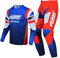 Willbros MX Ausrüstungsset Motocross Jersey Hose Combo Herren Dreckiges Fahrrad Frauen Offroad Reiten Erwachsene Rot Blau (Jersey XL Pants 36)