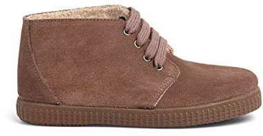 Pisamonas botas de pelo interior con cordones talla 39 en color topo
