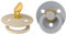 BIBS Colour Schnuller 2er-Pack, BPA-frei Schnuller, Kiefergerechte Form. Naturkautschuk/Latex, Hergestellt in Dänemark. 0-6 Monate (2er Pack), Vanilla/Cloud