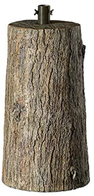 Magie di Natale Base effetto tronco per albero di Natale con supporto in metallo (Ø 30 cm x h 55 cm)