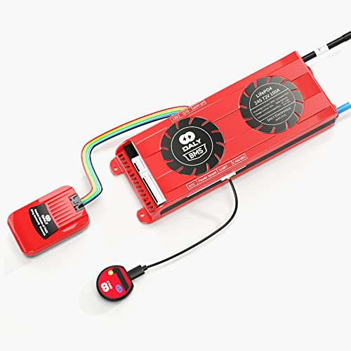 DALY Smart BMS LiFePo4 24S 72 V 100 A Ventilateur de refroidissement Port CAN avec batterie parallèle 1 A Module de limitation de courant et paramètres Bluetooth programmables pour batterie externe au