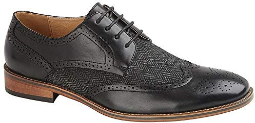 Daniel Mens Lace Up Brogue Gibson Shoe Black