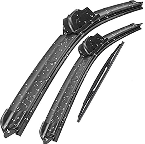 CRILI Juego De Escobillas Limpiaparabrisas Delanteras Y Traseras, para S&Koda para Fabia para 6Y para Estate 1999-2007 Juego De Escobillas Limpiaparabrisas Delanteras Y Traseras 21 19 15