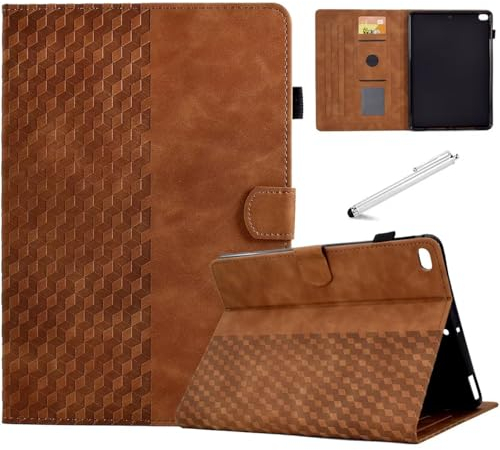 Fancity für iPad mini Hülle, Mini 5/4/3/2/1 Smart Schlaf/Wach Cover mit Stifthalter Kartensteckplatz Stoßfeste Hülle, Brown