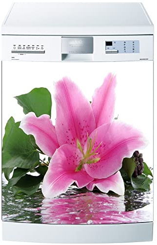 Jm-Déco Stickers Lave Vaisselle Fleur Dimensions 60x60cm