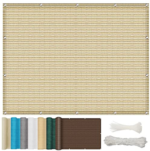 Jardin Filet D'ombrage 2.2 x 2.5 m Auvent D'ombre, Auvent D'auvent, Toile D'ombrage Pergola Serres Tissu HDPE 220g/m², Résistant aux UV pour Patio Terrasse Extérieur, Sable, Couleur Crème