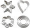 12Pcs Cookie Cutters Set, GLADFRESIT Stainless Steel Baking Mold - Heart Star Round Flower Shape Biscuit Cutters Baking Tool for Birthday Party Christmas Valentine's Day