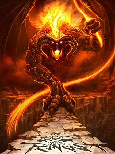 LORDOS 5D Diamond Painting Kit, Diamond Painting Bilder, Herr der Ringe set DIY Diamond Painting Children Adults Diamond Painting Pictures for Indie Aesthetic Room Decor 30x40cm