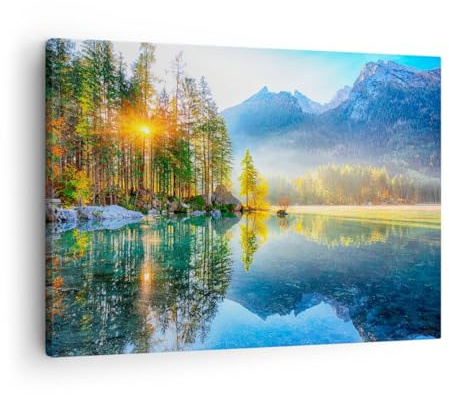ARTTOR Bilder auf Leinwand 70x50cm Wandbild Landschaften Natur - 5307