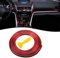 Wekuw Auto Zierleisten Innen, 10M Car Trim Interior Strips, Auto Lüftungsschlitz Dekoration, Auto Innenraum Auto Zierleiste DIY Auto Dekorative Streifen Line Flexible Strip (Rot)