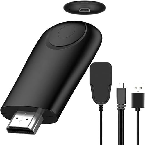 Generic Adaptateur HDMI sans fil, miroir d'écran HDMI 1080p, compatible avec iPhone/iPad/Android/Windows/PC vers TV HD/moniteur/projecteur