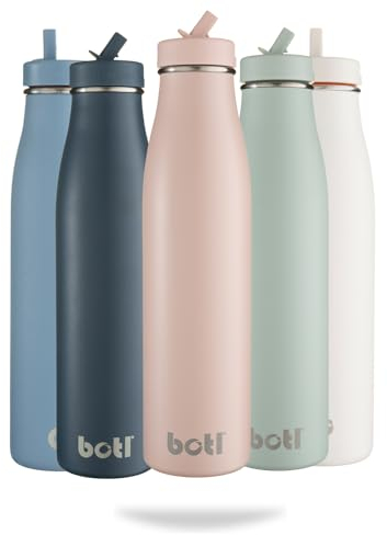One Green Bottle New Evolution Collection Stainless Steel Water Bottle, Triple-Walled Isothermal Insulated, 800ml Leakproof Sports Cap for Hot and Cold Drinks Mouse BOTL