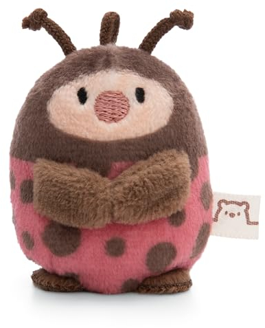 Kuscheltier Marienkäfer Dozz 5cm rot - Stofftier aus weichem Plüsch, niedliches Plüschtier zum Kuscheln und Spielen, für Kinder & Erwachsene - tolle Geschenkidee