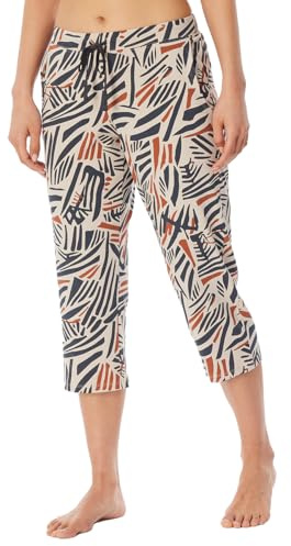 Schiesser Damen Schlafhose 3/4-lang Baumwolle Stretch Single-Jersey-qualität-Mix + Relax Pyjamaunterteil, grau-Jaspe_179270, 40