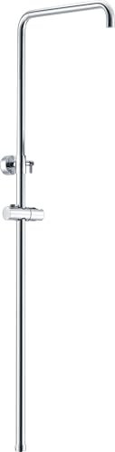 Imex - Barre de douche murale extensible 85-125 cm | Barre pour colonne de douche sans robinet | Barre avec support de douche murale couleur chromée