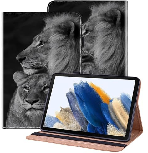 BOLELAW Hülle für Xiaomi Redmi Pad Pro/Xiaomi Poco Pad 12.1 Zoll 2024 PU Leder Folio Case mit Stifthalter, Kartenschlitz, Standfunktion Klapphülle für Redmi Pad Pro Tablet Hülle, Löwe