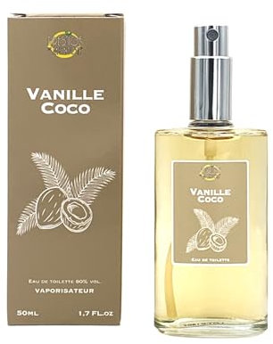 Vanille Coco - Eau de Toilette Sensuelle et Exotique - Artisan Parfumeur en Côte d'Azur (50ml)