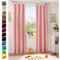 heimtexland ® Dekoschal Baumwolle Uni Blickdicht Vorhang Schlaufenschal Gardine Kinderzimmer Pastell Rosa HxB 230x125 Typ625