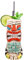 VB VIN BOUQUET FIK 1403 Vaso Tiki A de 600 ml, Diseño Exótico para Cócteles, Ideal para Fiestas y Reuniones Temáticas