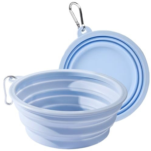 JEYORZY 1 PièCes Gamelles De Voyage Pour Chien Et Chat, Pliable En Silicone, Gamelle Voyage Portable, éCuelle Eau Chien Transportable, Avec Mousqueton, Pour Chat, Chien, RandonnéE, Camping