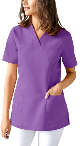 CLINIC DRESS Schlupfkasack Damen Kasack | Kasacks Damen Pflege | Schlupfkasack für Altenpflege & Krankenpflege | Medizinische Berufskleidung | Viola, L
