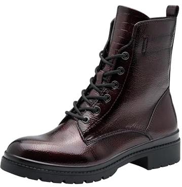 Tamaris Women's Vegan Boots, Merlot Patent, 7.5 UK