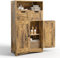 Bealife Badezimmerschrank mit 2 Schubladen, verstellbares Regal, multifunktional, für Badezimmer, Schlafzimmer, Flur (60 x 30 x 108 cm) (Retro)