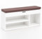 KADIMA DESIGN Schuhbank WL5.345 mit Sitzfläche Garderoben-Bank Holz 104x51x32 cm Weiß | Holzbank klein gepolstert | Sitzbank schmal Flur mit Stauraum | Truhenbank Schuhtruhe Flurmöbel
