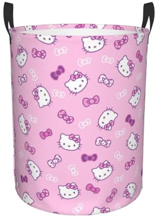 Hemasa Hello Kitty Laundry Hamper Large Storage Basket Cartoon Sanrio Girls Boys Toy Organizer (Color 6, 50 * 40)