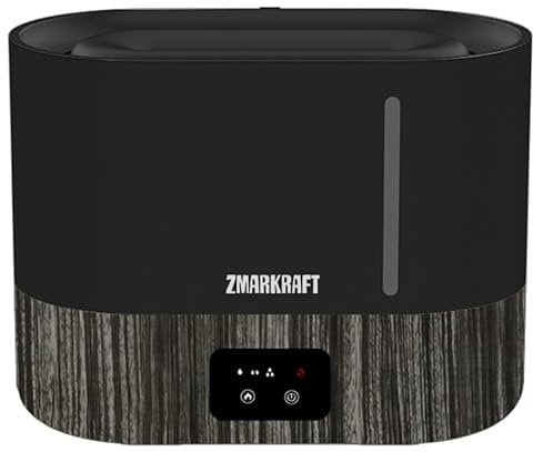 ZMARKRAFT® 3L Luftbefeuchter mit speziellem Flammenlichteffekt, leise Ultraschallbefeuchtung, Top Fill und einstellbarer Nebelstufe, Cool Mist für Schlafzimmer