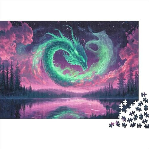 Drache Puzzle 1000 Teile Für Erwachsene künstlerischer Stil Farbpuzzle Ravensburger Für Die Ganze Familie WohndekoRatteion 1000pcs (75x50cm)
