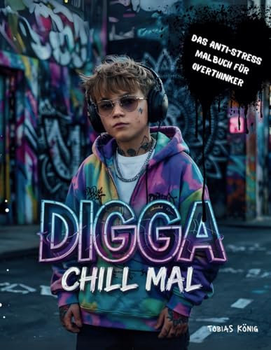 Malbuch für Teenager - Digga, chill mal: Das Anti-Stress Malbuch für Overthinker! 50 Mandalas für coole Jungen und Mädchen