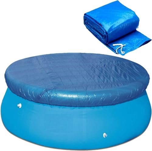 Bâche de piscine ronde - Bâche de protection pour piscine hors sol - Imperméable et anti-poussière - Pour piscine familiale gonflable, pataugeoire et extérieur - Diamètre 366 cm