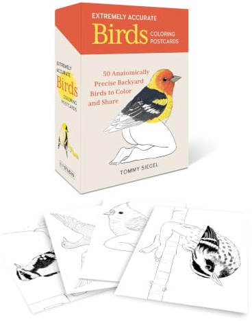 Extremely Accurate Birds Coloring Postcards: 50 Anatomically Precise Backyard Birds to Color and Share